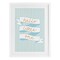 Stupell Industries Blue Hello Little One Framed Print Under Glass, design by Amanda Houston